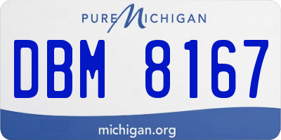 MI license plate DBM8167