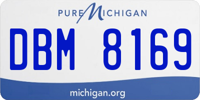 MI license plate DBM8169