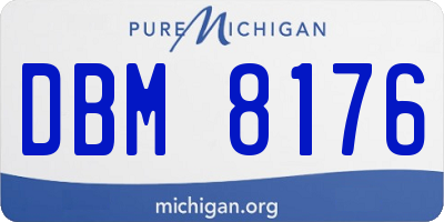MI license plate DBM8176