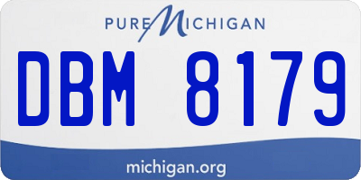 MI license plate DBM8179