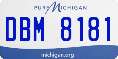 MI license plate DBM8181