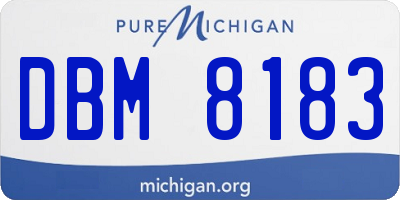 MI license plate DBM8183