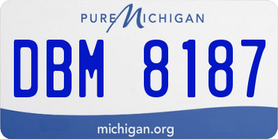 MI license plate DBM8187