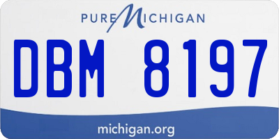 MI license plate DBM8197