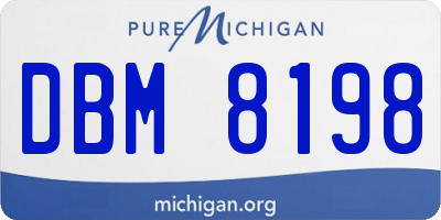 MI license plate DBM8198