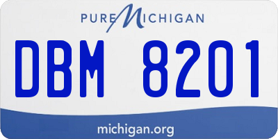 MI license plate DBM8201