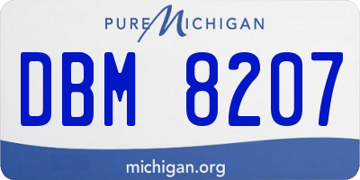 MI license plate DBM8207
