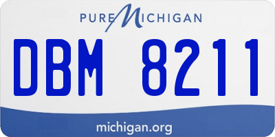 MI license plate DBM8211