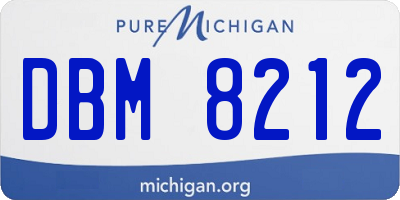 MI license plate DBM8212