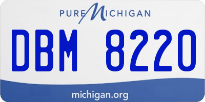 MI license plate DBM8220