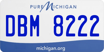 MI license plate DBM8222