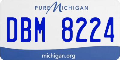 MI license plate DBM8224