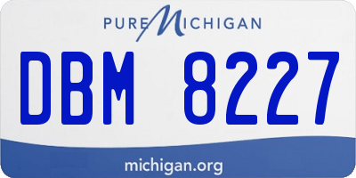 MI license plate DBM8227