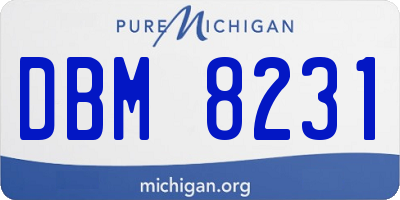 MI license plate DBM8231