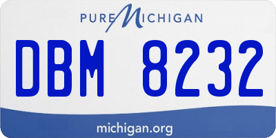 MI license plate DBM8232