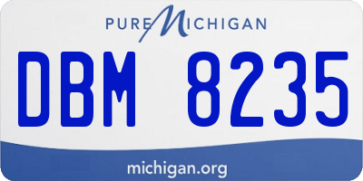 MI license plate DBM8235