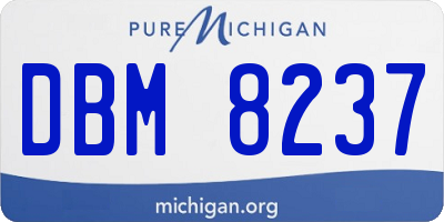 MI license plate DBM8237