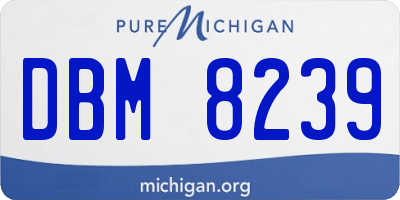 MI license plate DBM8239