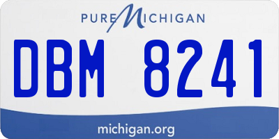 MI license plate DBM8241