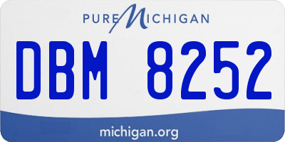 MI license plate DBM8252
