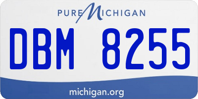 MI license plate DBM8255