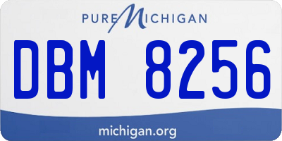 MI license plate DBM8256