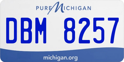 MI license plate DBM8257