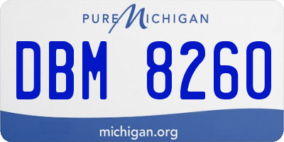 MI license plate DBM8260