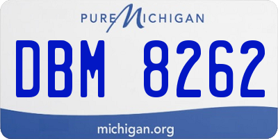 MI license plate DBM8262