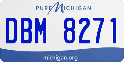 MI license plate DBM8271