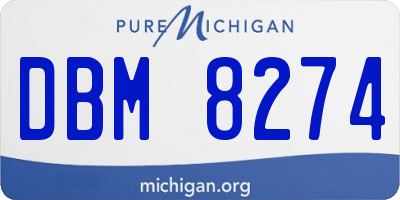 MI license plate DBM8274