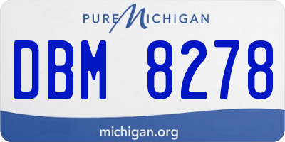 MI license plate DBM8278
