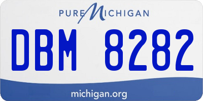 MI license plate DBM8282