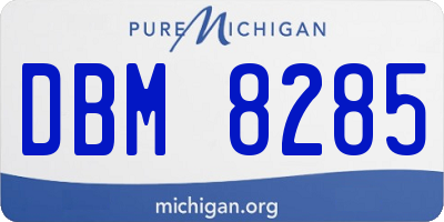 MI license plate DBM8285