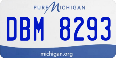 MI license plate DBM8293