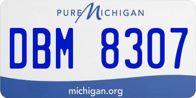 MI license plate DBM8307