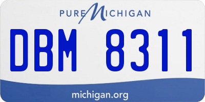 MI license plate DBM8311