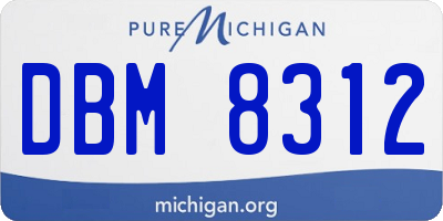 MI license plate DBM8312