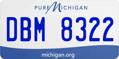 MI license plate DBM8322