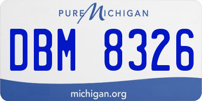 MI license plate DBM8326