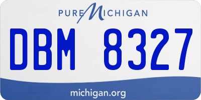 MI license plate DBM8327