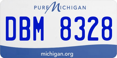 MI license plate DBM8328