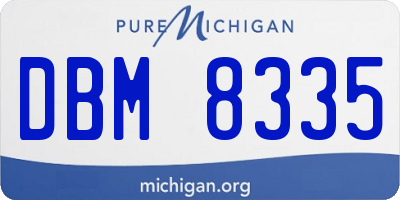 MI license plate DBM8335