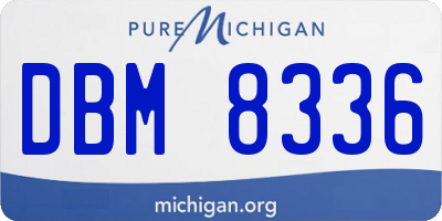 MI license plate DBM8336