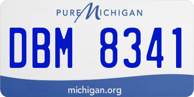 MI license plate DBM8341