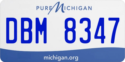MI license plate DBM8347