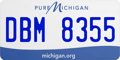 MI license plate DBM8355