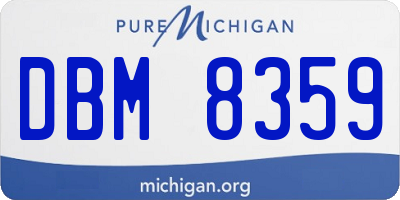 MI license plate DBM8359
