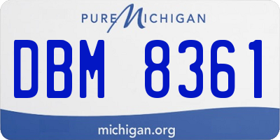 MI license plate DBM8361