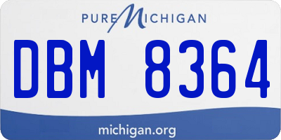 MI license plate DBM8364